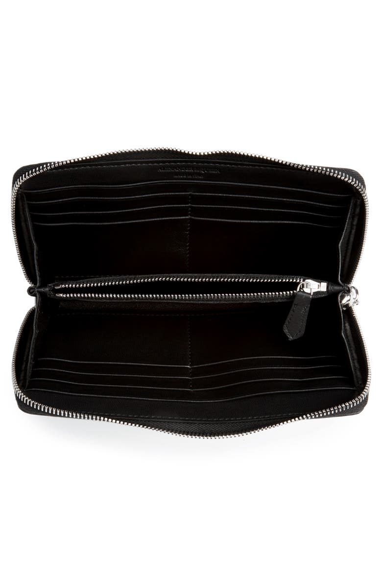 McQueen Alexander McQueen Studded Continental Wallet, Alternate, color, 