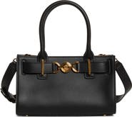 Versace Medusa Small Belted Leather Tote