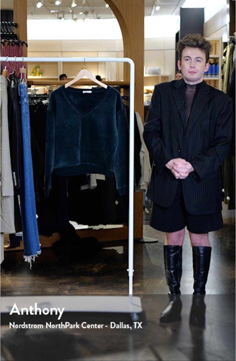 Corded Velour V-Neck Top, sales video thumbnail