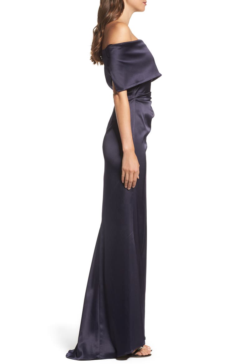 Off the Shoulder Gown, Alternate, color, NAVY
