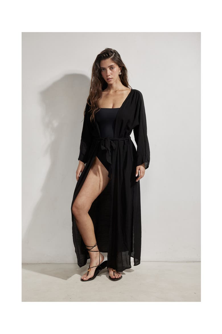 Dreamer Robe Cover-Up, Alternate, color, Black