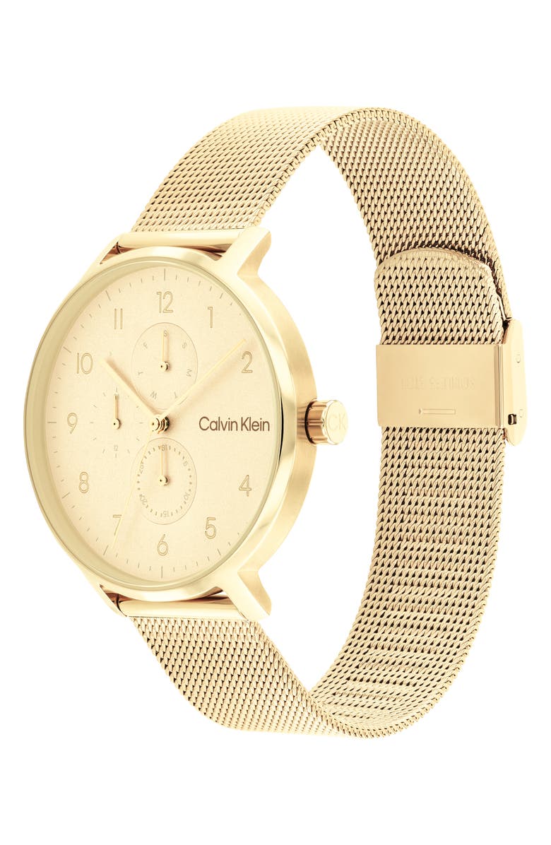 Calvin Klein Stun Mesh Bracelet Watch, 40mm, Alternate, color, Gold