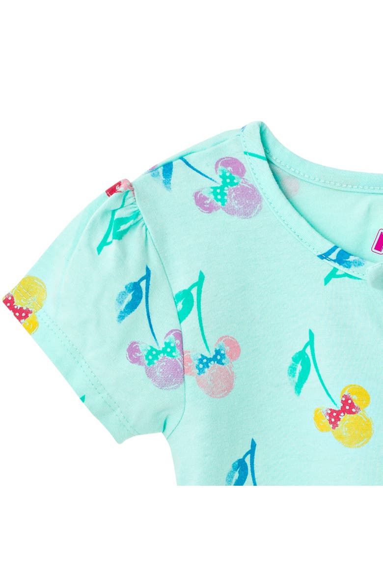 Disney Minnie Mouse Short Sleeve Skater Dress, Alternate, color, Turquoise Blue