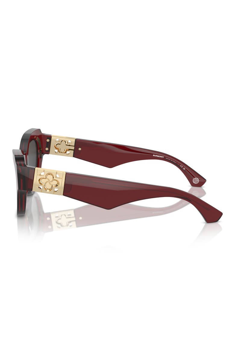 52mm Irregular Sunglasses, Alternate, color, BORDEAUX