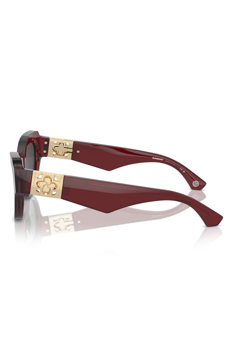 Burberry 52mm Irregular Sunglasses, Alternate, color, Bordeaux