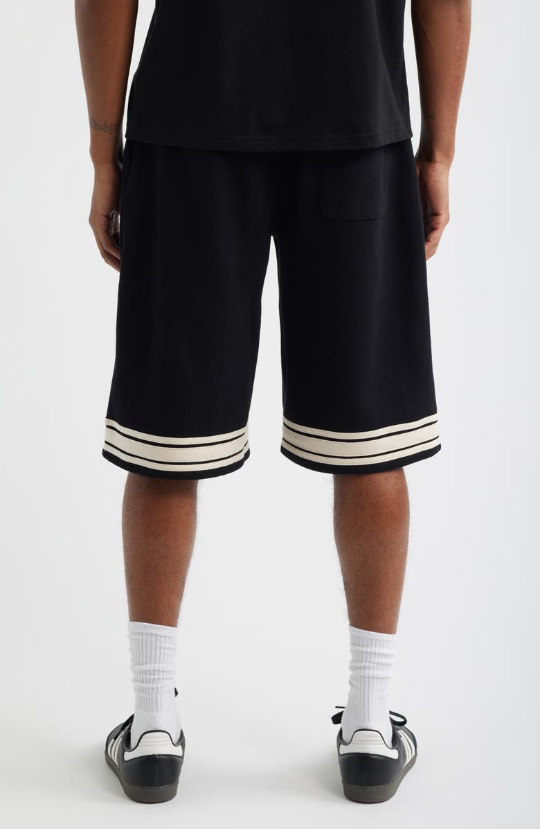 Billionaire Boys Club Curve Logo Cotton Shorts, Alternate, color, Black