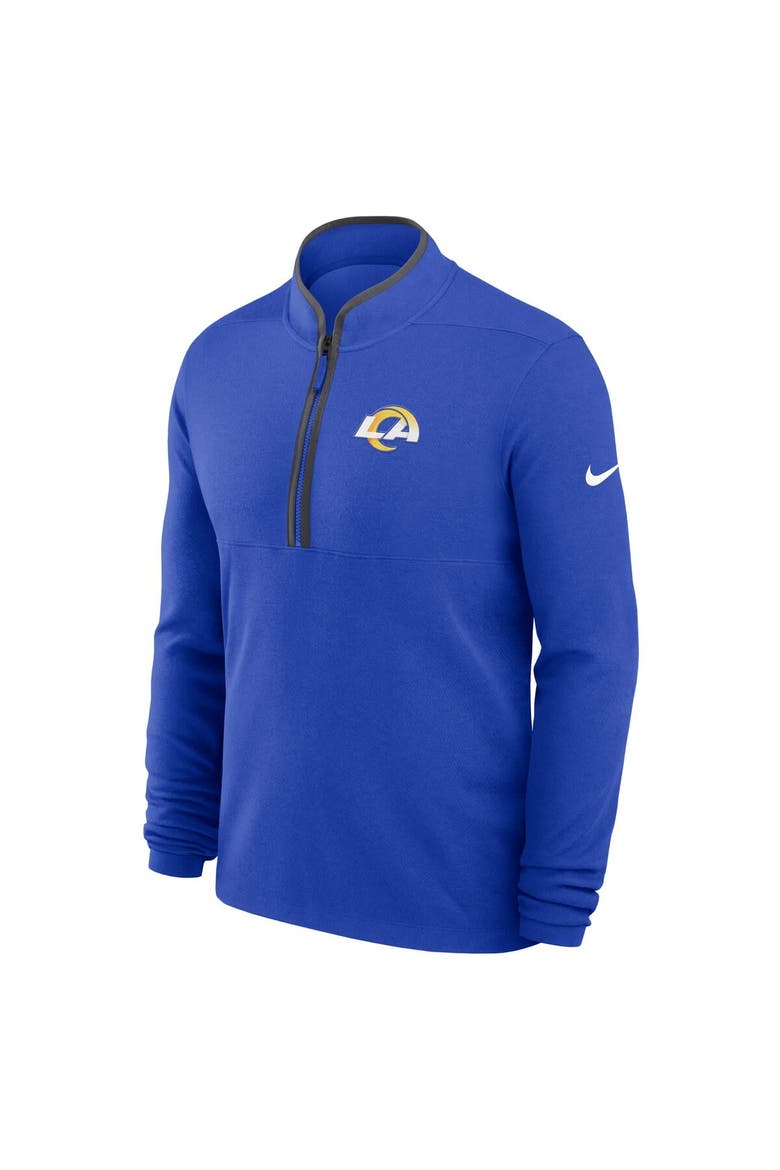 Men's Nike Royal Los Angeles Rams Lightweight Victory Dri-FIT Half-Zip Pullover, Alternate, color, Royal