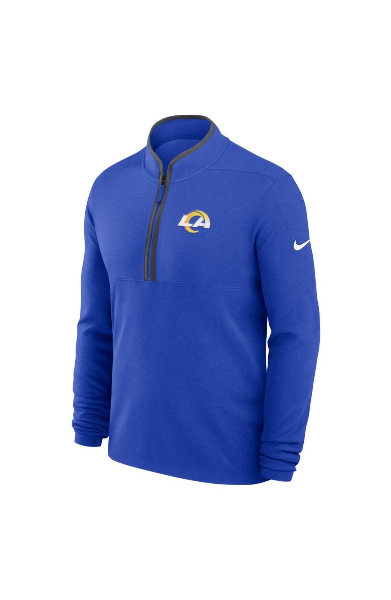 Nike Men's Nike Royal Los Angeles Rams Lightweight Victory Dri-FIT Half-Zip Pullover, Alternate, color, Royal