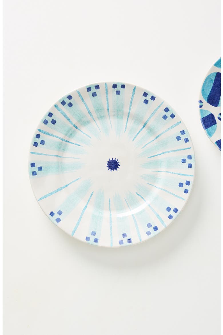 Anthropologie x SUNO Stoneware Dinner Plate, Main, color, WHITE AND BLUE