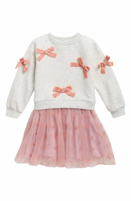 Kids' Velvet Bow Tulle Dress