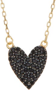 SUZY LEVIAN Goldtone Plated Sterling Silver Pave Cubic Zirconia Heart Necklace