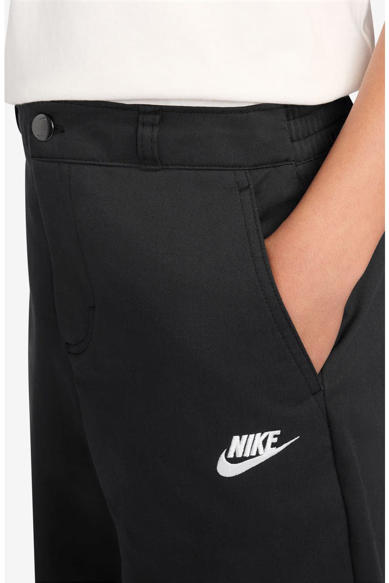 Kids' Sportswear Club Slim Fit Pants, Alternate, color, BLACK/ WHITE