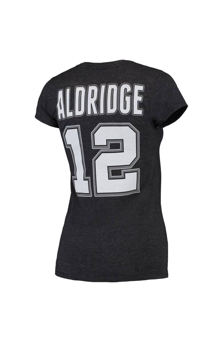 adidas Women's adidas LaMarcus Aldridge Black San Antonio Spurs Name & Number T-Shirt, Alternate, color, 