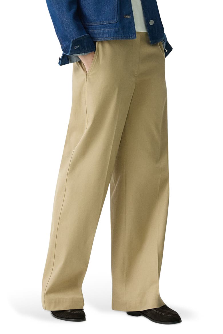 Classic Stretch Cotton Pants, Alternate, color, TRENCH