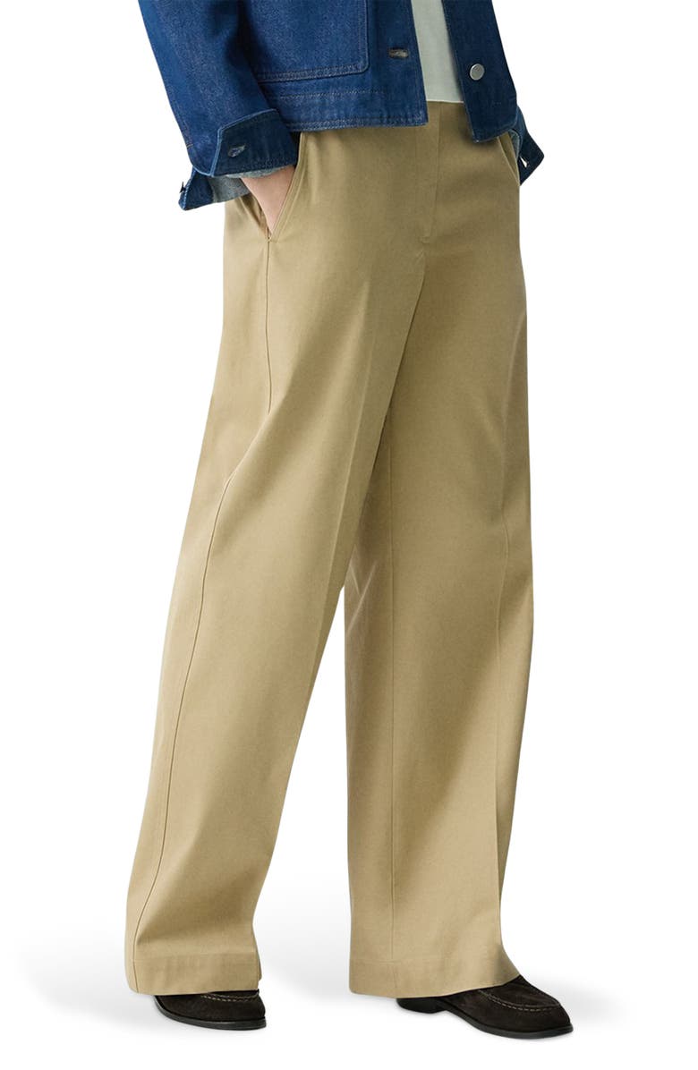 Theory Classic Stretch Cotton Pants, Alternate, color, Trench