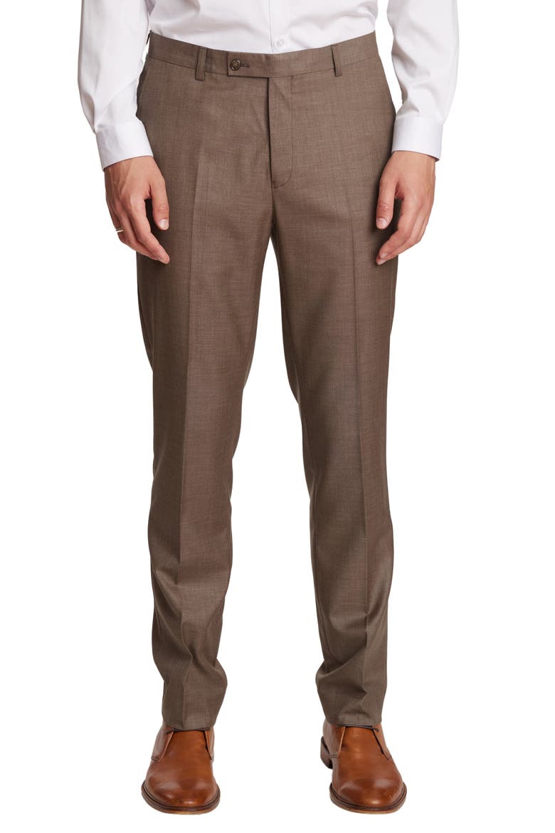 Modern Fit Downing Dress Pants, Main, color, DARK KHAKI SHARK