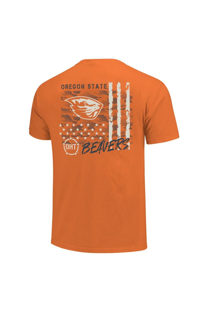 IMAGE ONE Men
s  Orange Oregon State Beavers Comfort Colors OHT Camo Overlay T-Shirt, Alternate, color, Orange