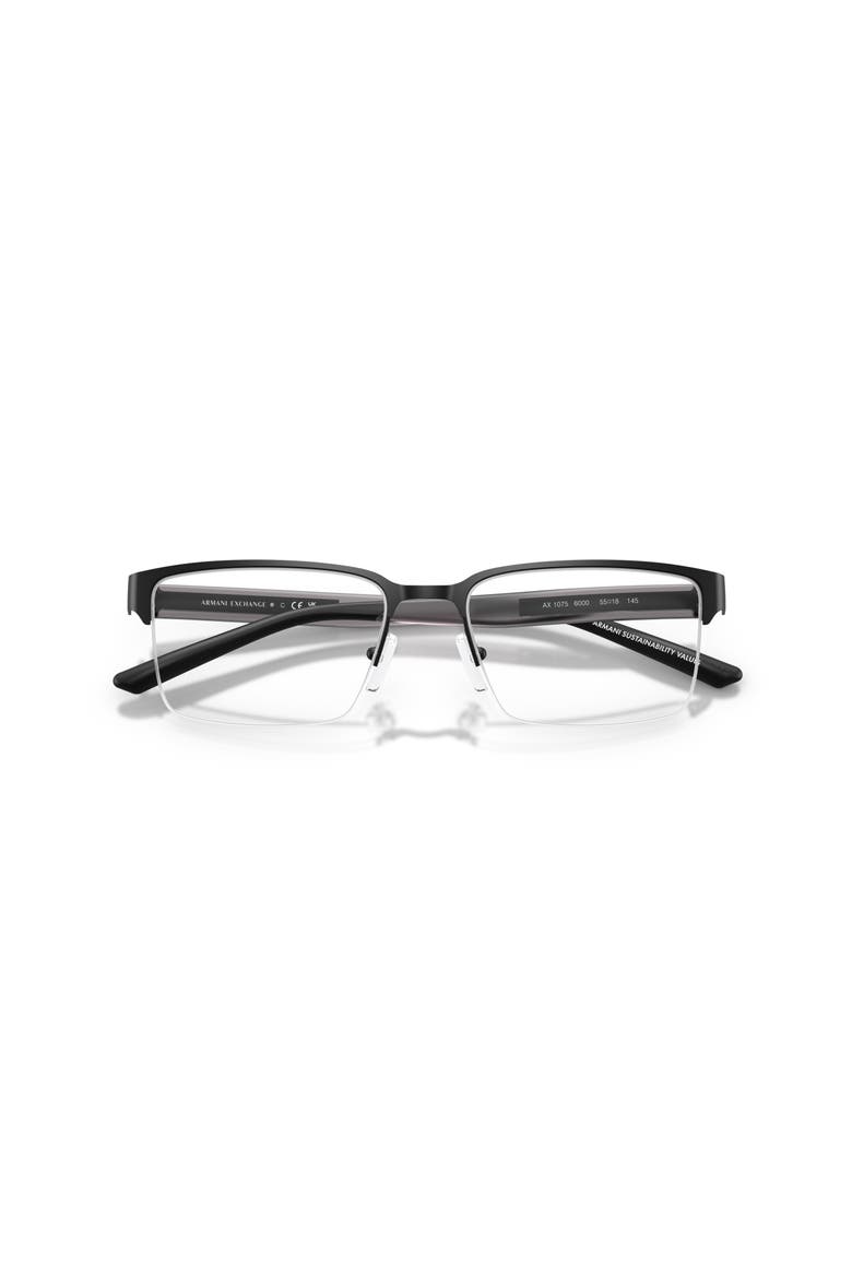 55mm Rectangle optical glasses, Alternate, color, Black