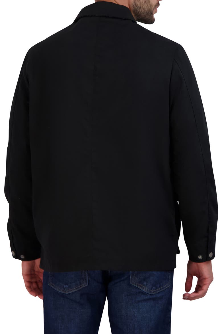 Waxed Cotton Rain Shirt Jacket, Alternate, color, BLACK