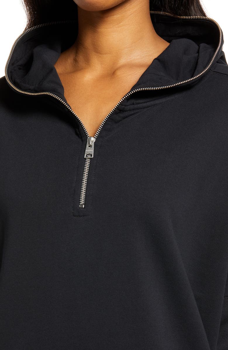 AllSaints Xonda Long Sleeve Cotton Hoodie Dress, Alternate, color, 