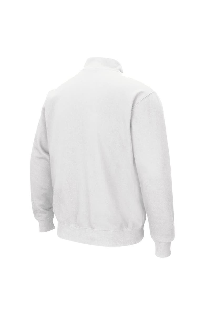 COLOSSEUM Men's Colosseum White Navy Midshipmen Tortugas Team Logo Quarter-Zip Jacket, Alternate, color, White