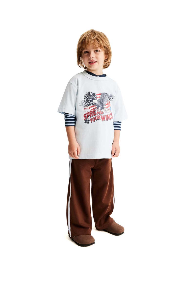 Kid's The Essentials Pant, Alternate, color, Rocky Road Cloud Blue Stripe