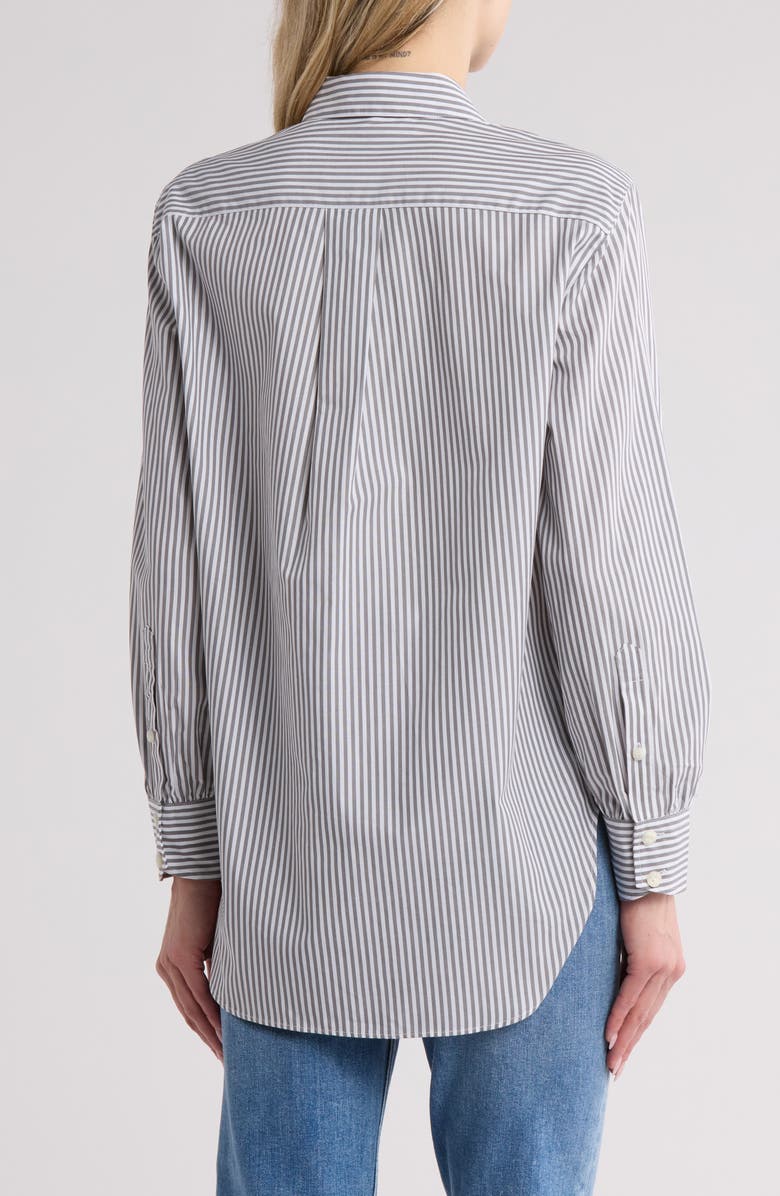 rag & bone Max Stripe Button Front Shirt, Alternate, color, 