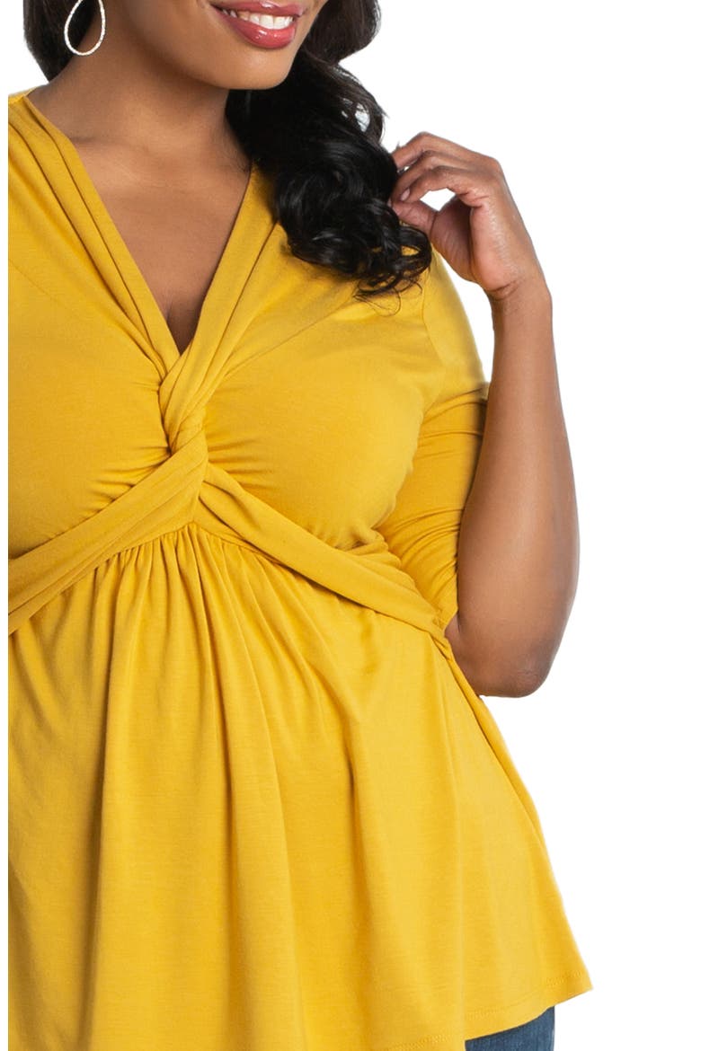 Caycee Twist Top, Alternate, color, MARIGOLD