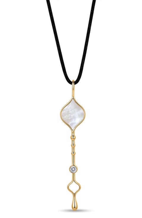 Unity Wand Mother-of-Pearl & Lab Grown Diamond Pendant Necklace