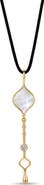 Roseate Unity Wand Mother-of-Pearl & Lab Grown Diamond Pendant Necklace