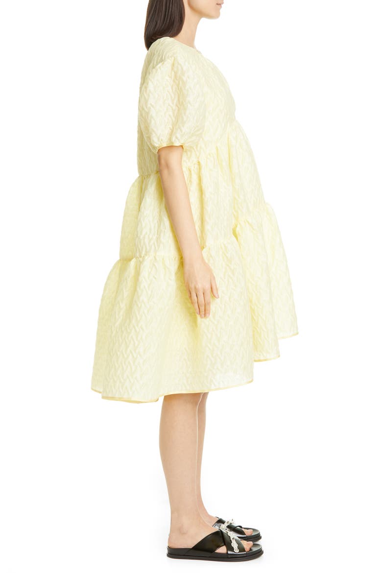 Effie Textured Linen Blend Dress, Alternate, color, YELLOW