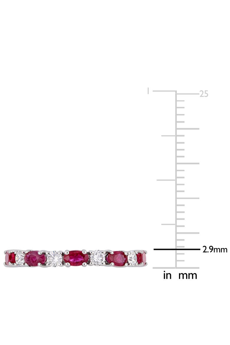 Ruby & Diamond Oval Eternity Ring 14k, Alternate, color, Ruby