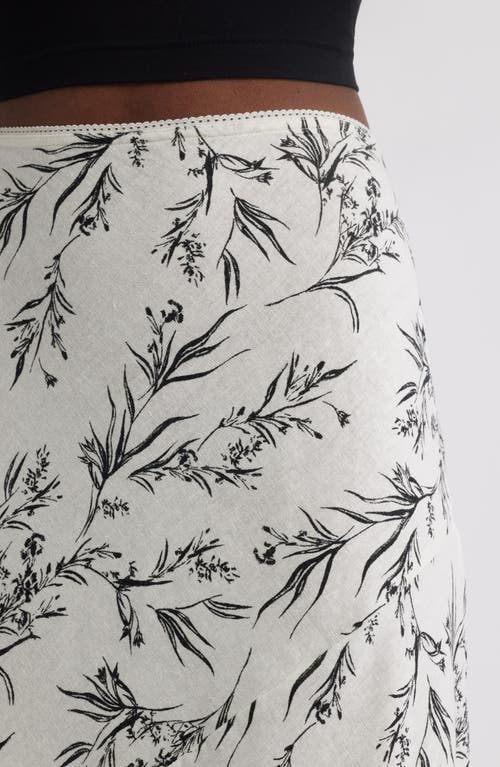 Shop Treasure & Bond Scalloped Hem Linen Blend Maxi Skirt