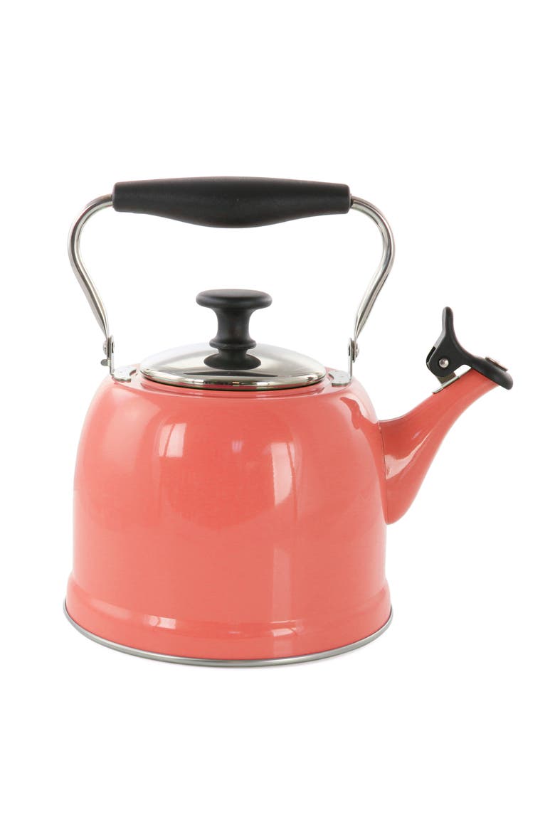 Lily Pond 2.2 Quart Stainless Steel Tea Kettle, Main, color, Coral