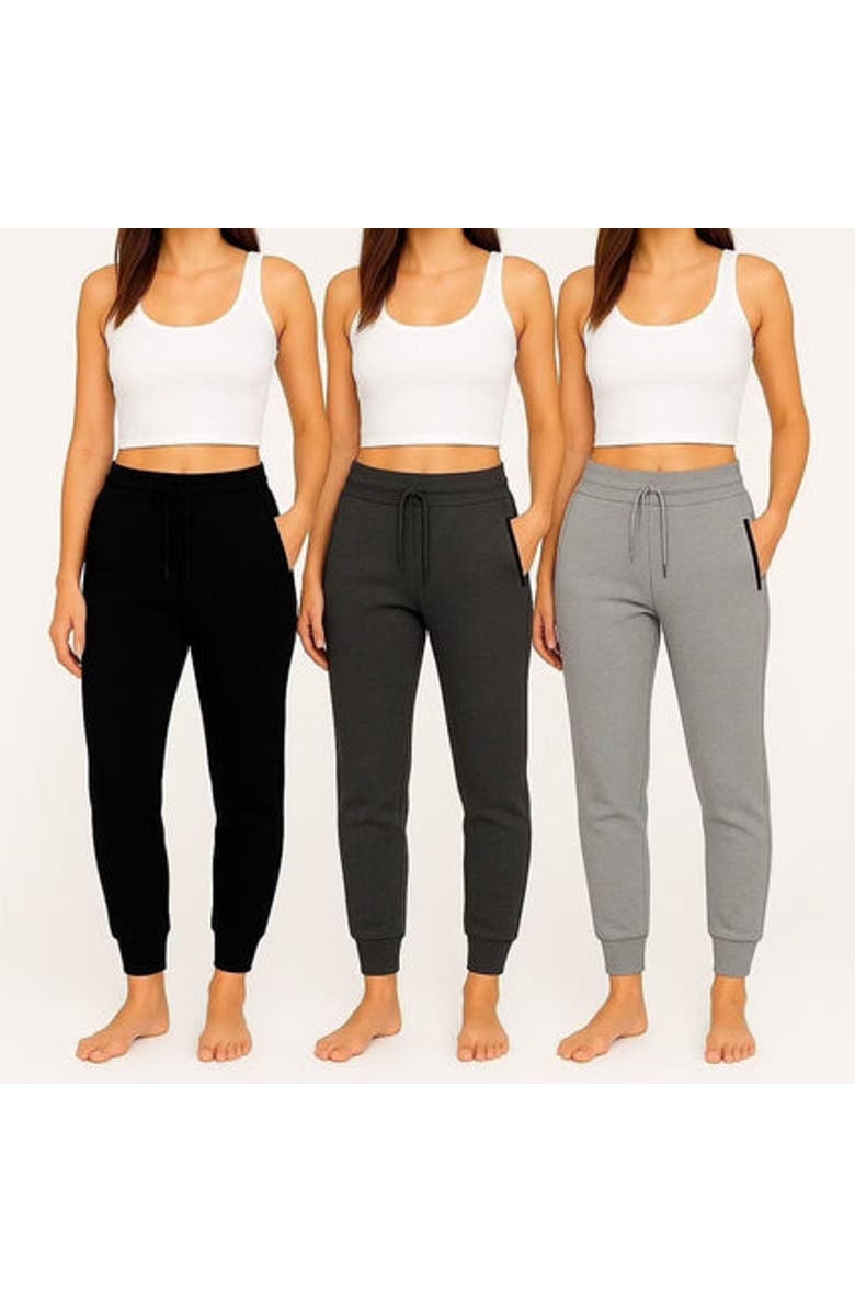 BenBen 3 Pack Womens Ultra Soft Fleece Sweatpants Joggers, Main, color, 