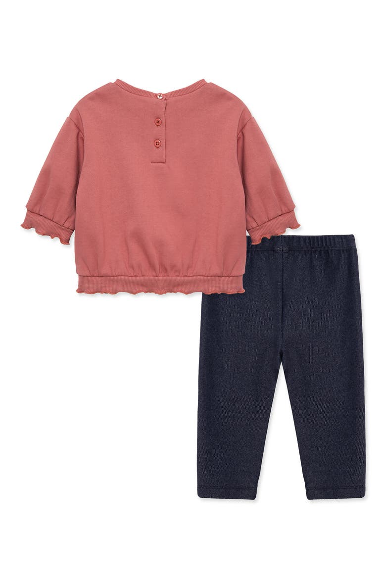 Kids' Pony 2-Piece Sweatshirt Set, Alternate, color, MEDIUM PINK