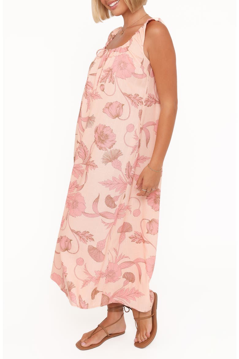 Bowman Floral Cotton Maxi Dress, Alternate, color, PINK FLORAL