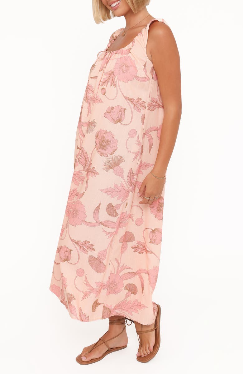 Petal & Pup Bowman Floral Cotton Maxi Dress, Alternate, color, Pink Floral