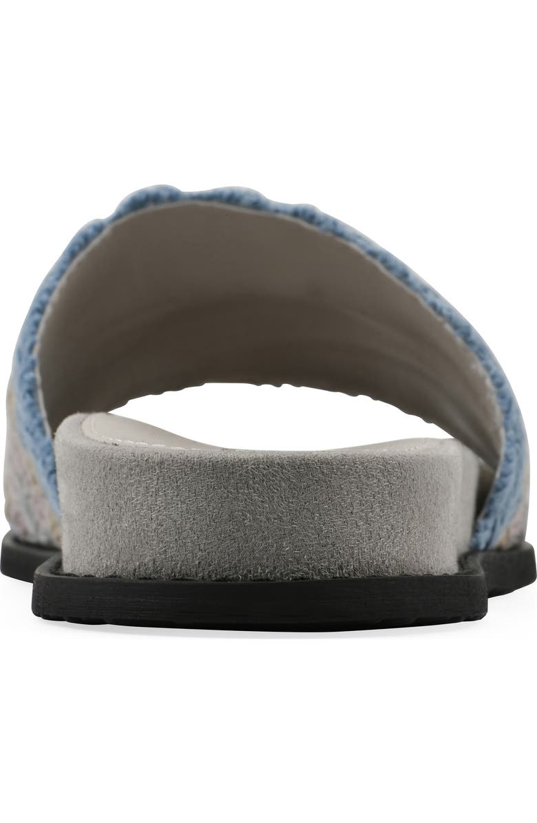 CLIFFS BY WHITE MOUNTAIN Maxim Slide Sandal, Alternate, color, Dusty Teal Lavender Fabric