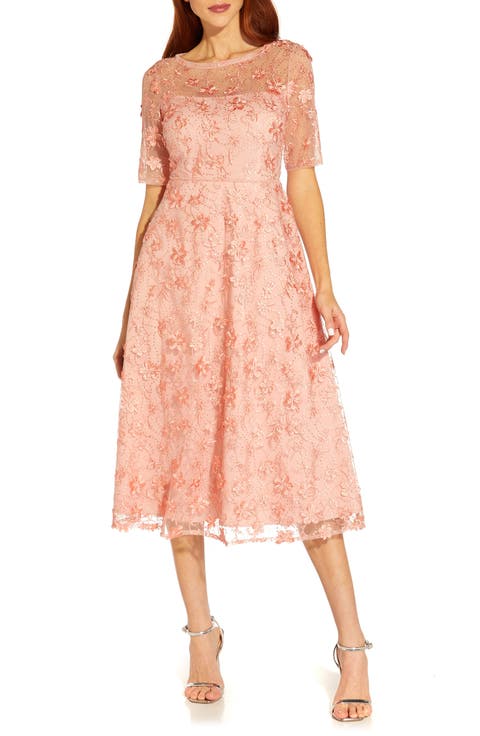 Embroidered Fit & Flare Dress