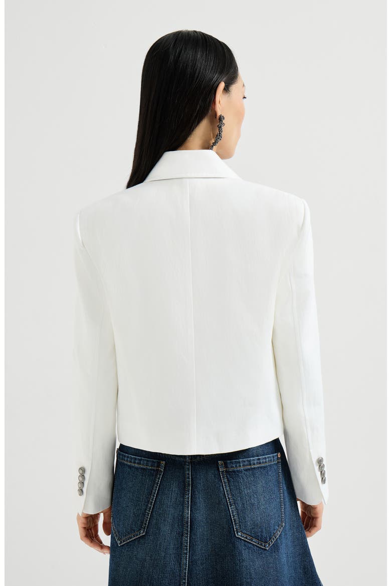 Blazer with monili, Alternate, color, White