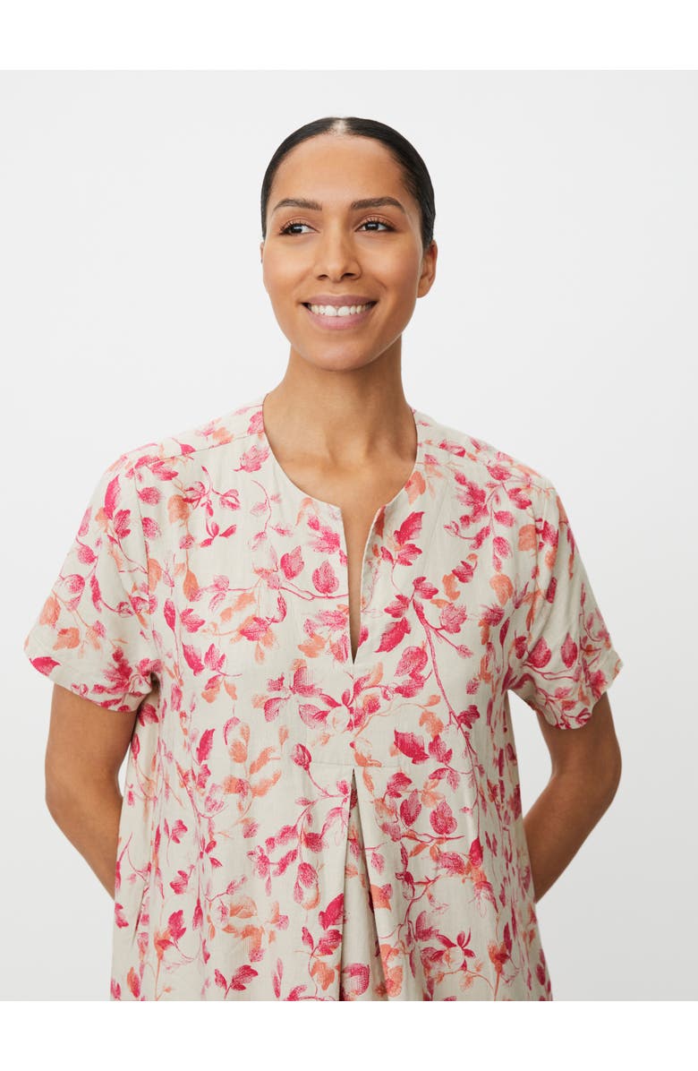 Masai Copenhagen MaNipani Floral Print Midi Dress, Alternate, color, Carmine