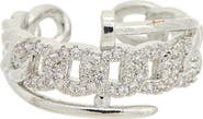 Juvell Pavé Cubic Zirconia Link Open Band Ring