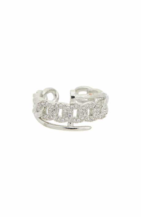 Juvell Pavé Cubic Zirconia Link Open Band Ring