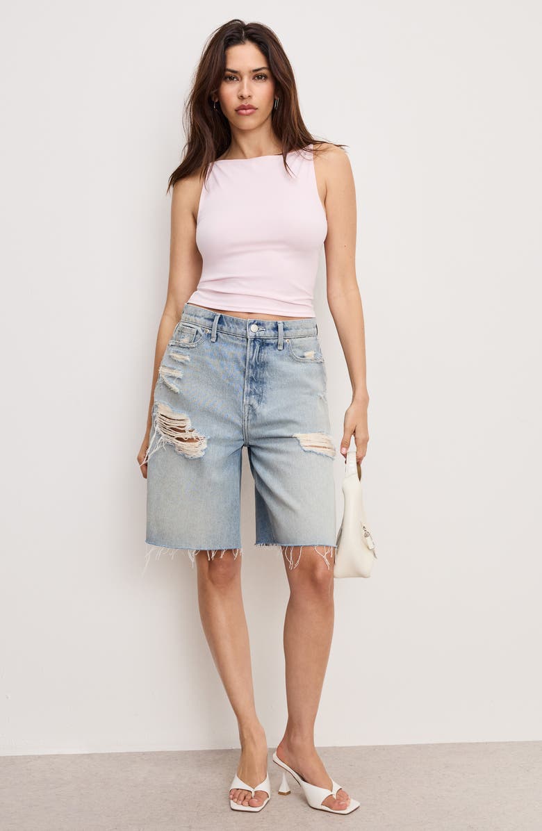 Good American Weightless Sleeveless Tank, Alternate, color, Cotton Candy Pink003