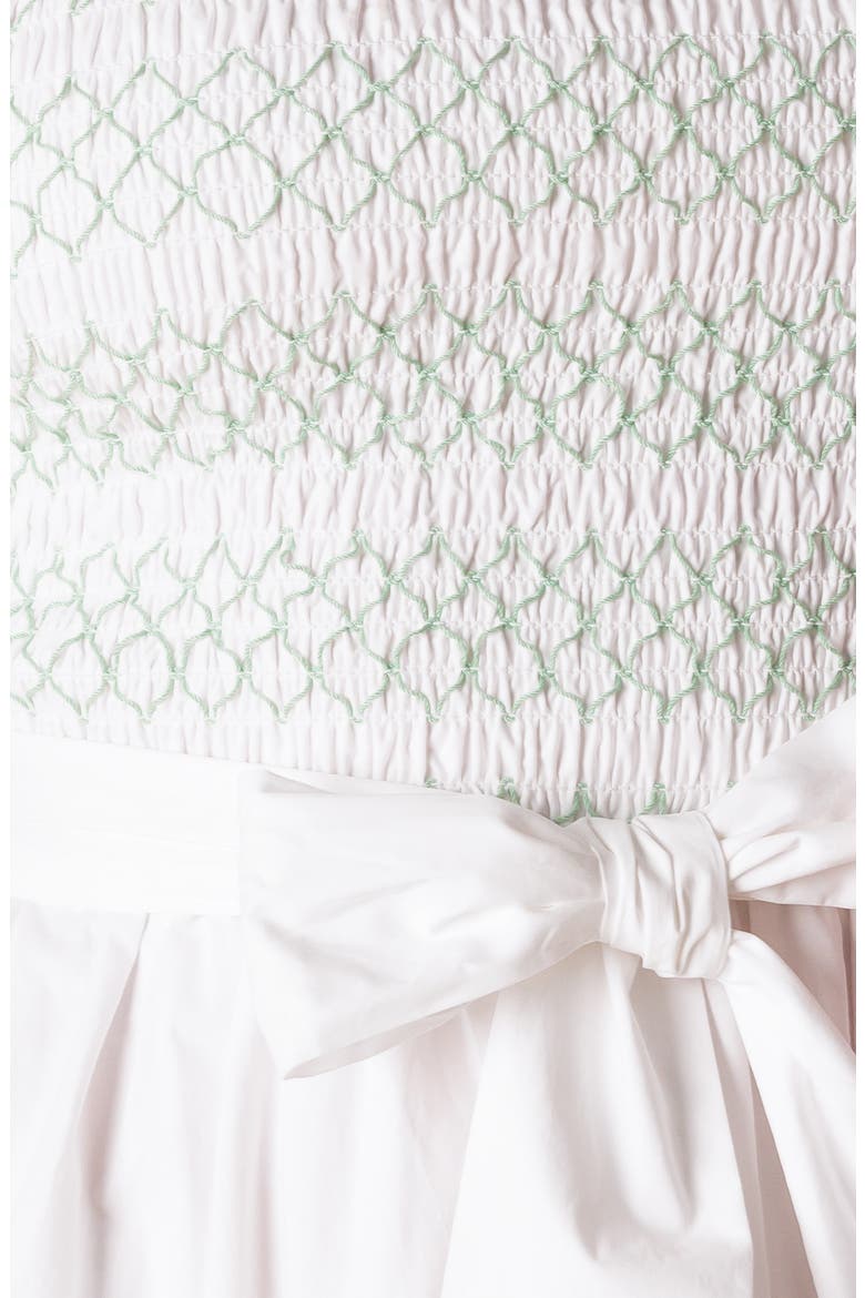 Color Smocked Cotton Maxi Dress, Alternate, color, WHITE