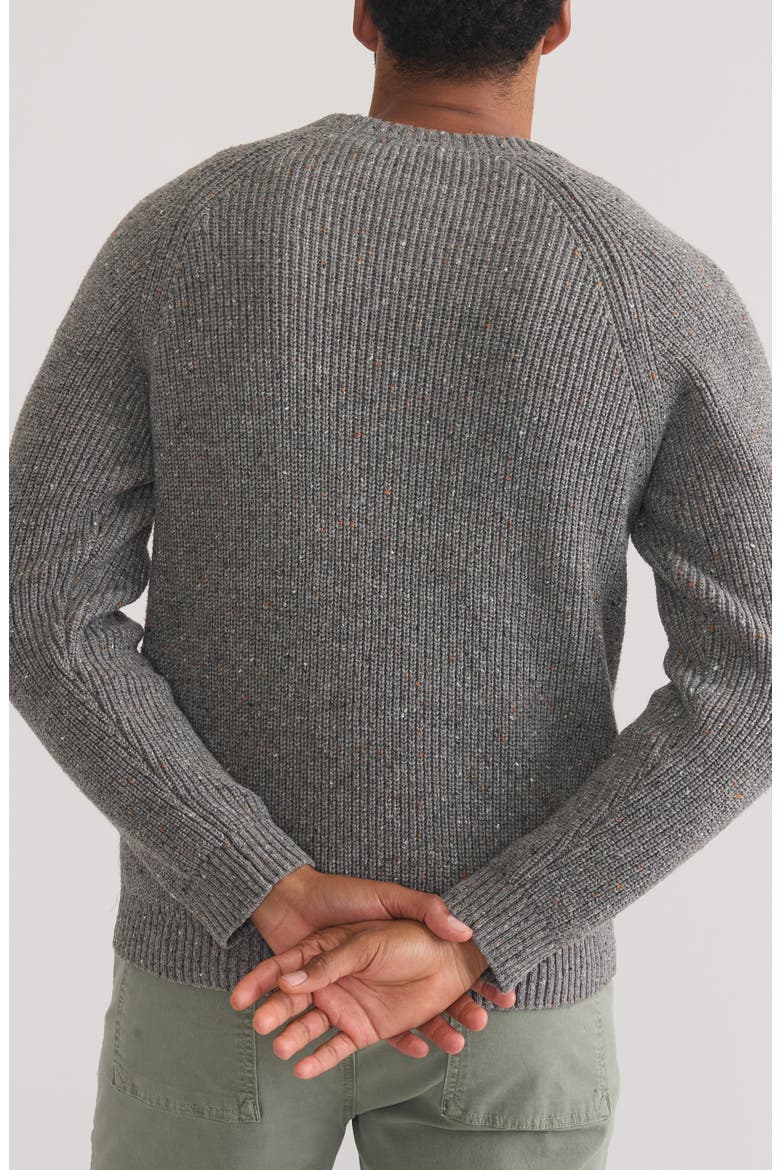 Inverness Crewneck Nep Cotton Blend Sweater, Alternate, color, MID GREY
