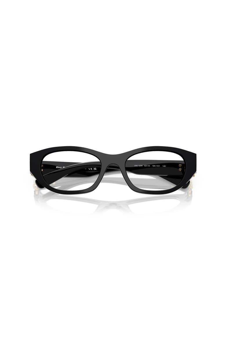 53mm Irregular optical glasses, Alternate, color, Black