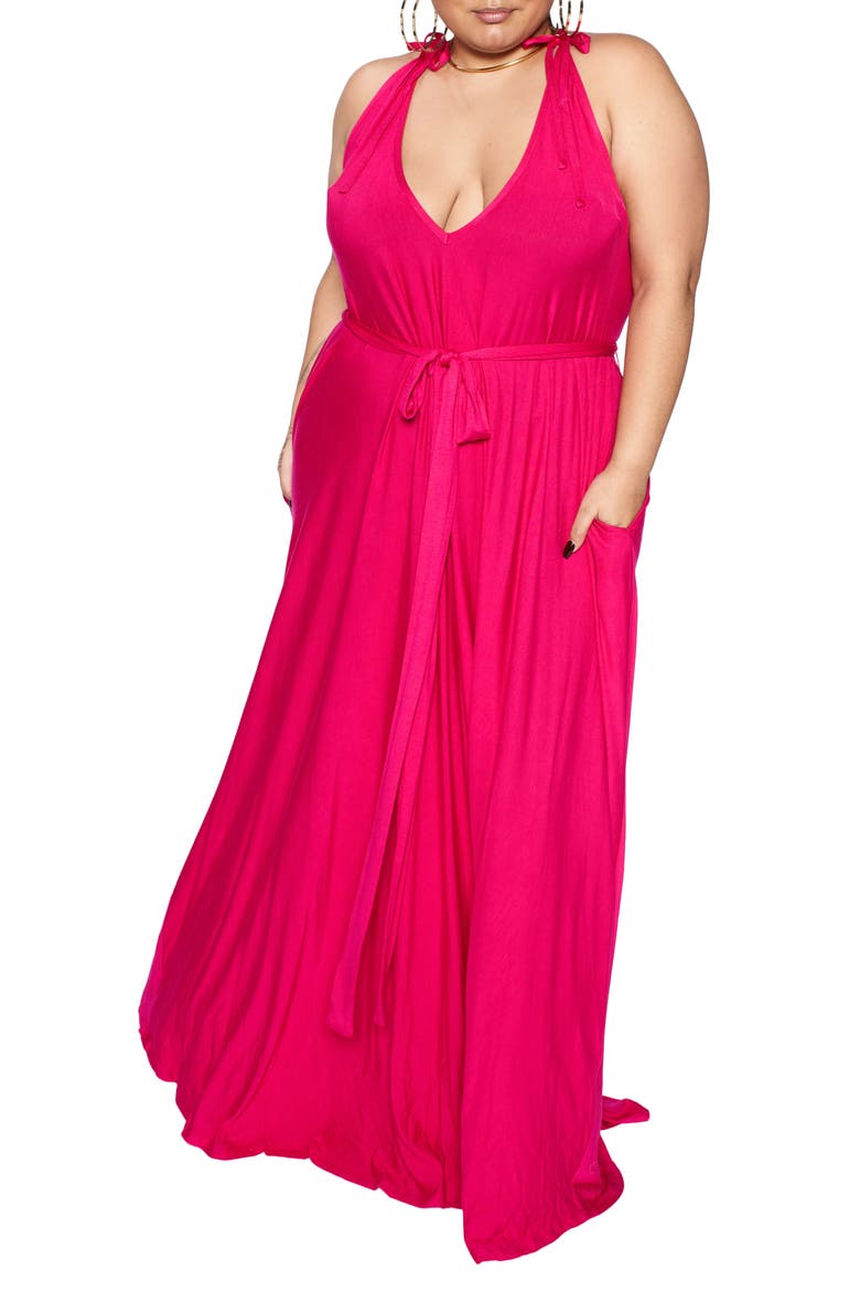 Wild Oversize Maxi Dress (Nordstrom Exclusive), Main, color, HOT PINK