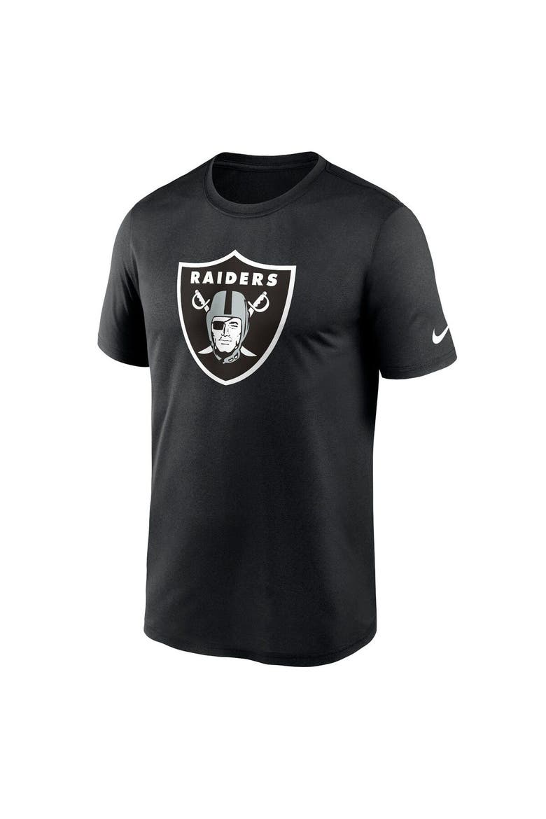 Men's Nike  Black Las Vegas Raiders Legend Logo Performance T-Shirt, Alternate, color, Black